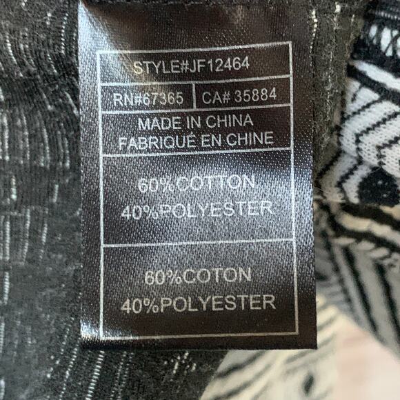 Jack Black and White Geometric Pattern Blazer Jacket Open Front Aztec Size Large - Picture 10 of 14